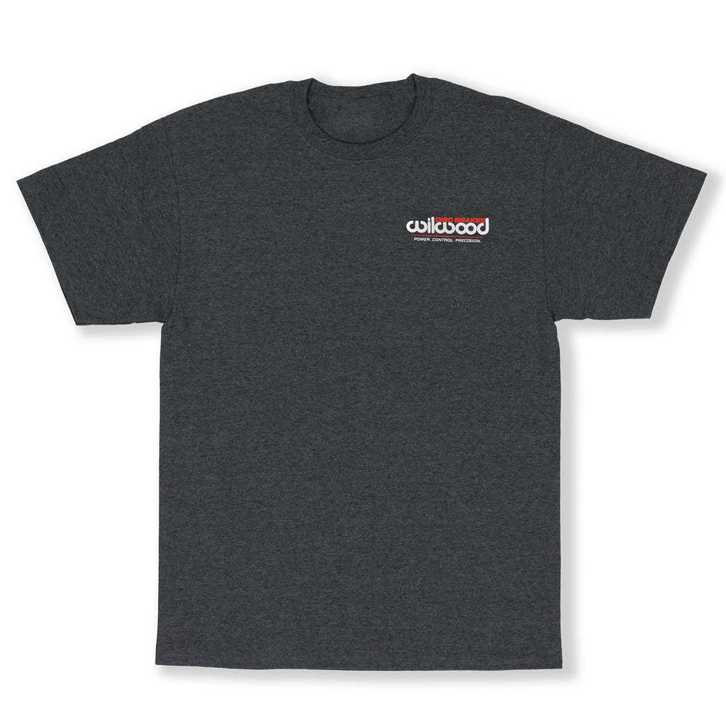 WILWOOD 450-14814-2XL Wilwood Gray Logo Short Sleeve T-Shirt, 2X-Large - Part Number 450-14814-2XL
