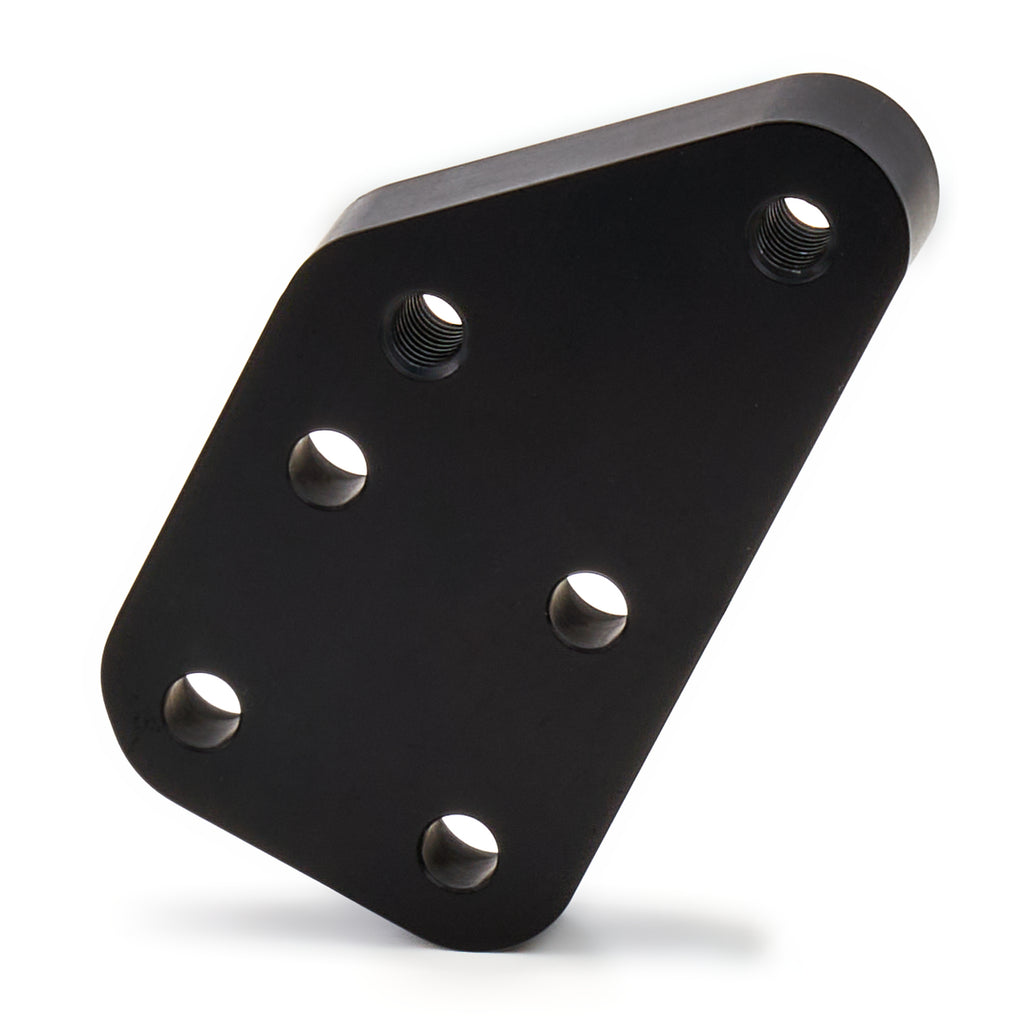 WINTERS 62681 WINTERS GM Bellhousing Adapter Block with External Oil Pump Mount - Aluminum, Black Anodized (Part #62681)