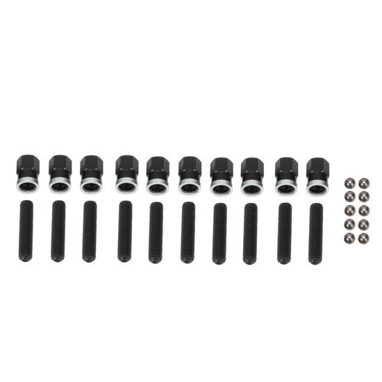 WINTERS 6390ASBK-6 Gear Cover Kit High Nut Alum Short Blk 6-Bolt