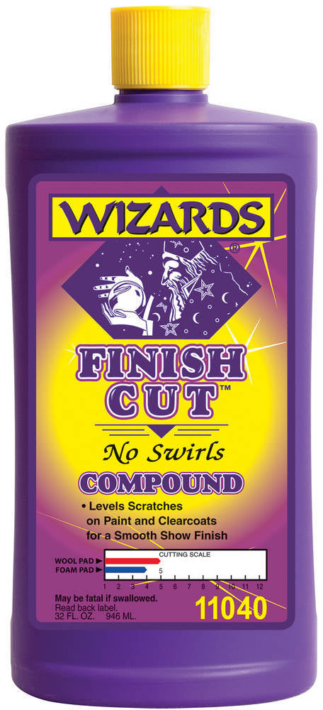 WIZARDS PRODUCTS 11040 Wizards Products No Swirls Compound 32oz. - Professional Car Polishing and Restoration
