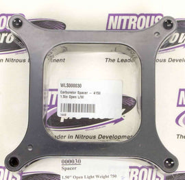 WILSON MANIFOLDS 000030 Carburetor Spacer - 4150 1.5in Open L/W