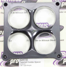 WILSON MANIFOLDS 024110 Carburetor Spacer - 4500 1in 4-Hole L/W Tapered