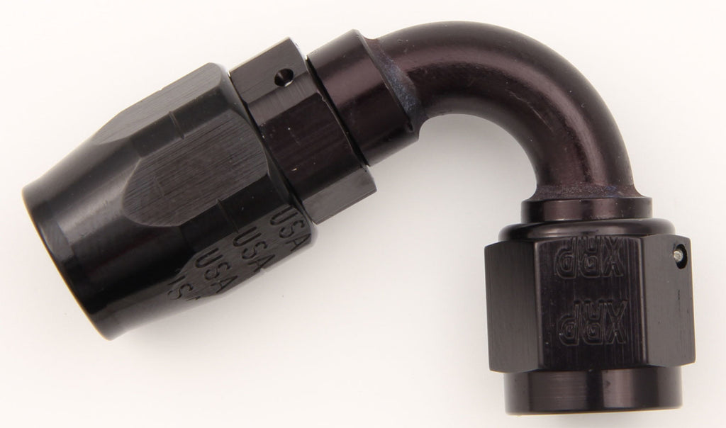 XRP-XTREME RACING PROD. 212010BB #10 120 Deg Dbl Swivel Hose End Black