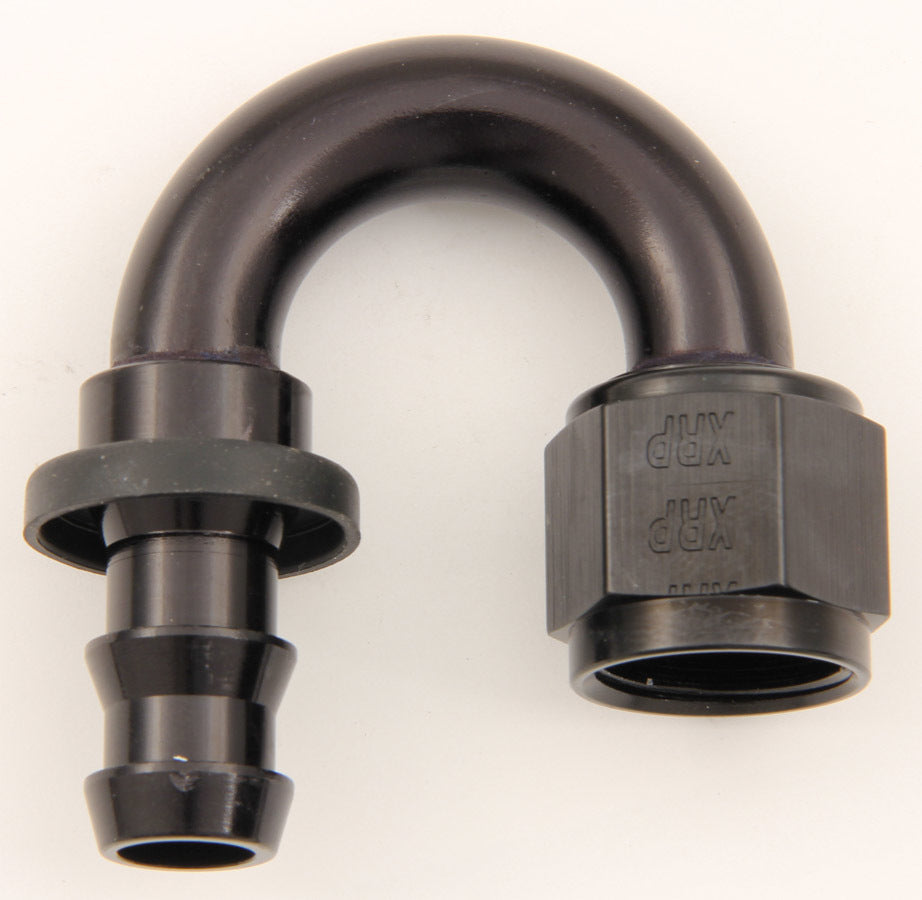 XRP-XTREME RACING PROD. 231808BB #8 180 Deg Push-On Hose End Black
