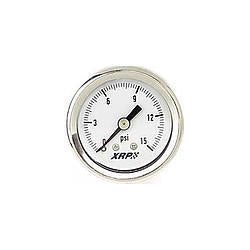 XRP-XTREME RACING PROD. 710000 0-15 Fuel Pressure Gauge Liquid Filled