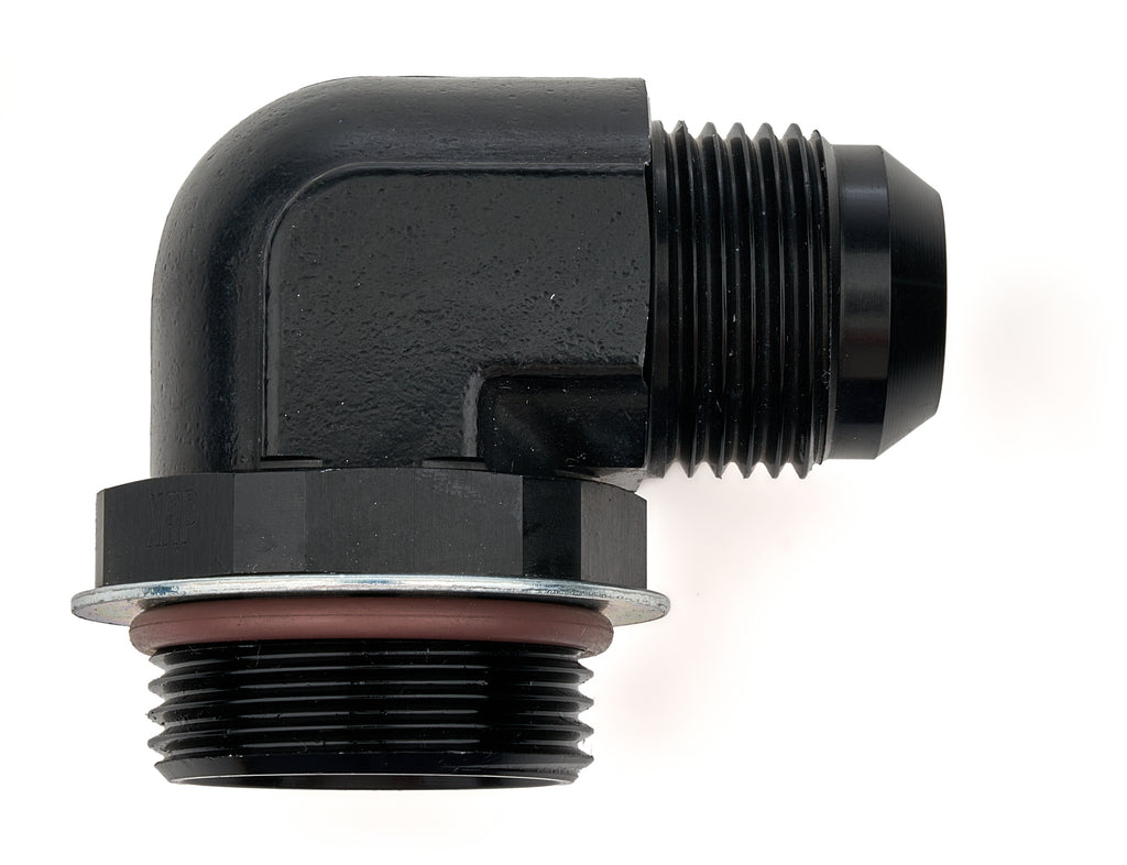 XRP-XTREME RACING PROD. 989015 XRP 989015 12 AN Male to 16 AN Male O-Ring 90-Degree Adapter, Black Anodized Aluminum