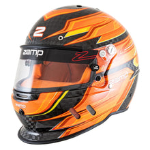 Load image into Gallery viewer, ZAMP H781C30M ZAMP RZ-67D Full Face Helmet with Carbon Fiber Shell and Fluorescent Orange and Yellow Finish - Medium