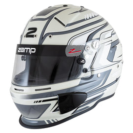 ZAMP H793C01M ZAMP RZ-70S Full Face Helmet with Snell SA2025 Certification - Medium Size, White and Gray