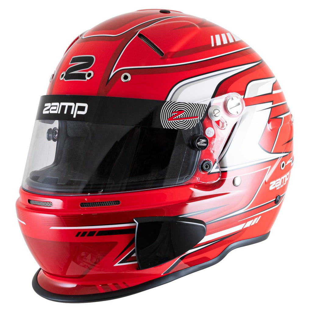 ZAMP H793C02XL ZAMP RZ-70S Full Face Snell SA2025 Helmet - Red & White, X-Large