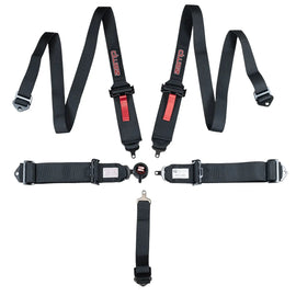 ZAMP HARN07S003 ZAMP 5-Point Black Harness with 2-Inch Shoulder Straps, SFI 16.1 Certified (Part #HARN07S003)