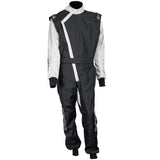 ZAMP R060015M ZAMP ZK-40 Karting Driving Suit in Black and Silver, Medium